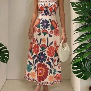 SHEIN Multicolor Floral Maxi Dress